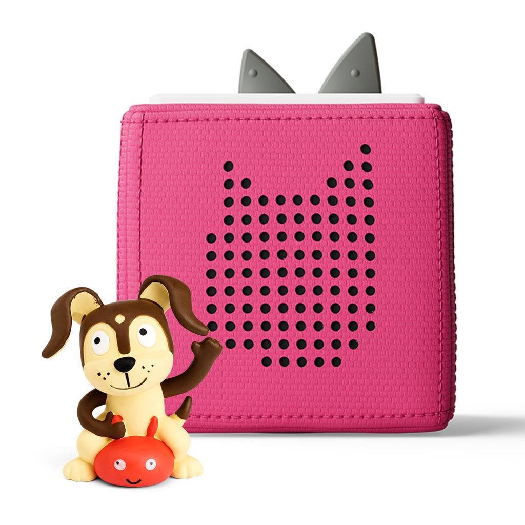 Toniebox 1 Audio Player Starter Set with Playtime Puppy - Listen, Learn, and Play with One Huggable Little Box - Red